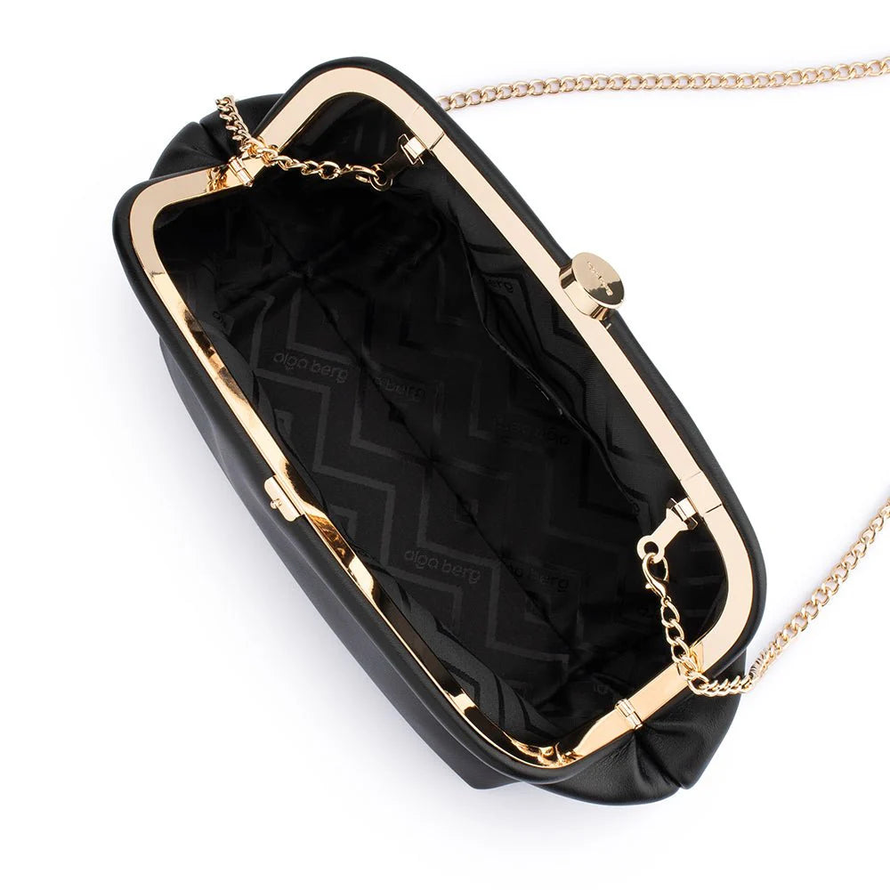 Olga Berg Josefina Framed Clutch - Black