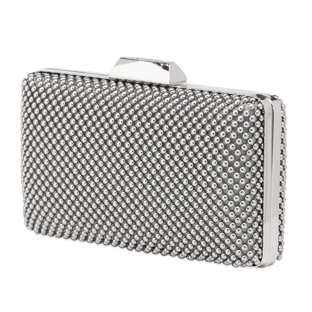 Olga Berg Natasha Ball Mesh Clutch - Silver