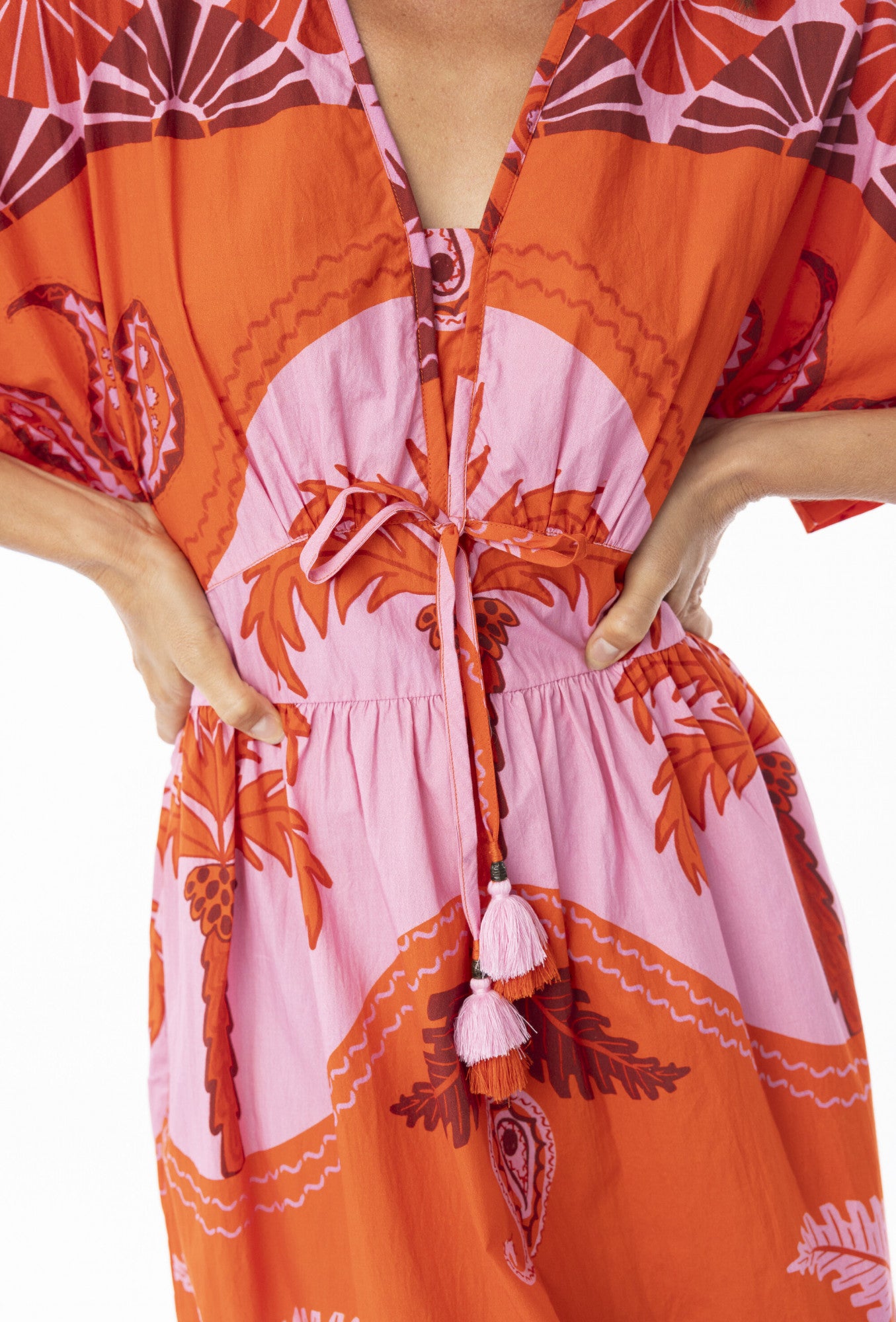 Orientique Celeste Midi Dress - Orange