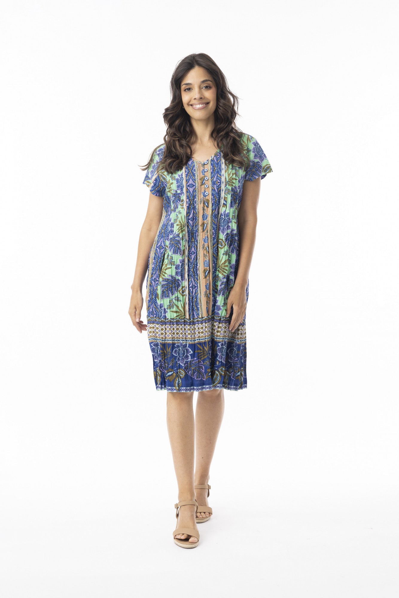 Orientique Las Cuevas Ezy Fit Dress - Print