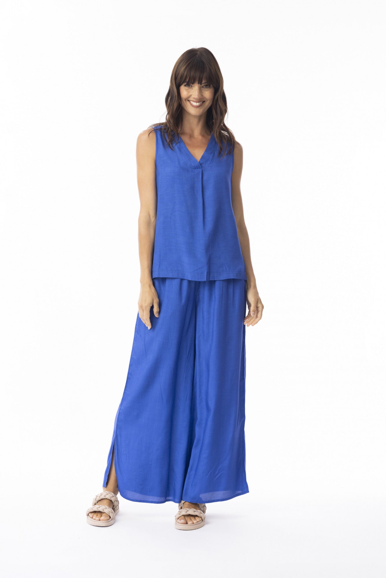 Orientique Lux Sleeveless Cami - Ibizia Blue