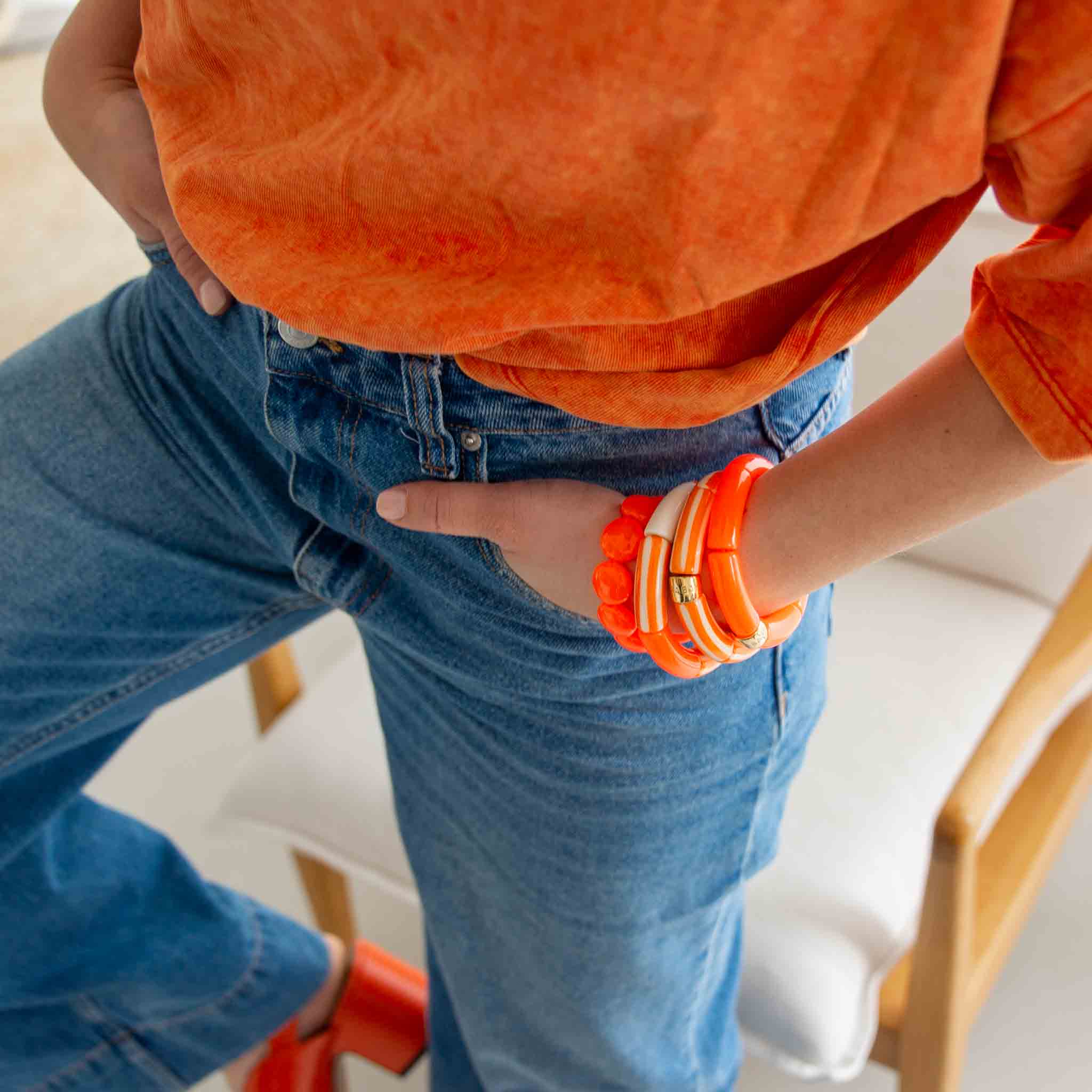 Parabaya Pipoca Bangle Laranja Brazil Riviera - 3 Colours