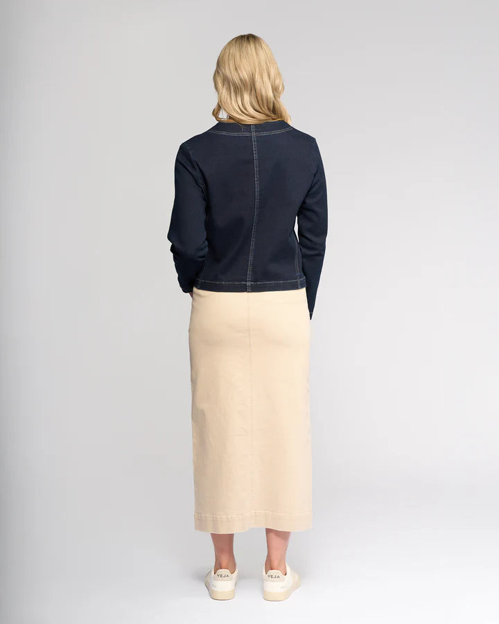 Vassalli Cable Jacket - Ink Denim