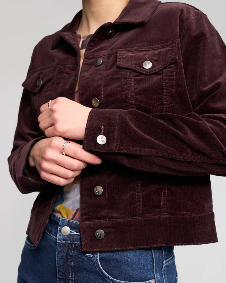 Vassalli Core Cord Jacket - Merlot