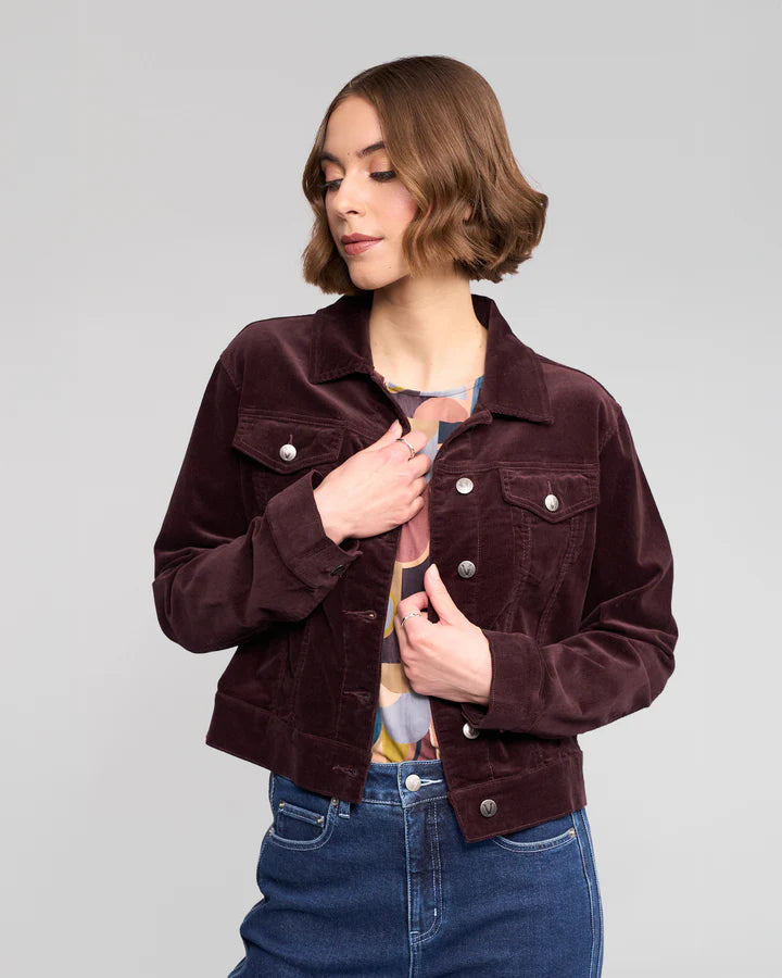 Vassalli Core Cord Jacket - Merlot