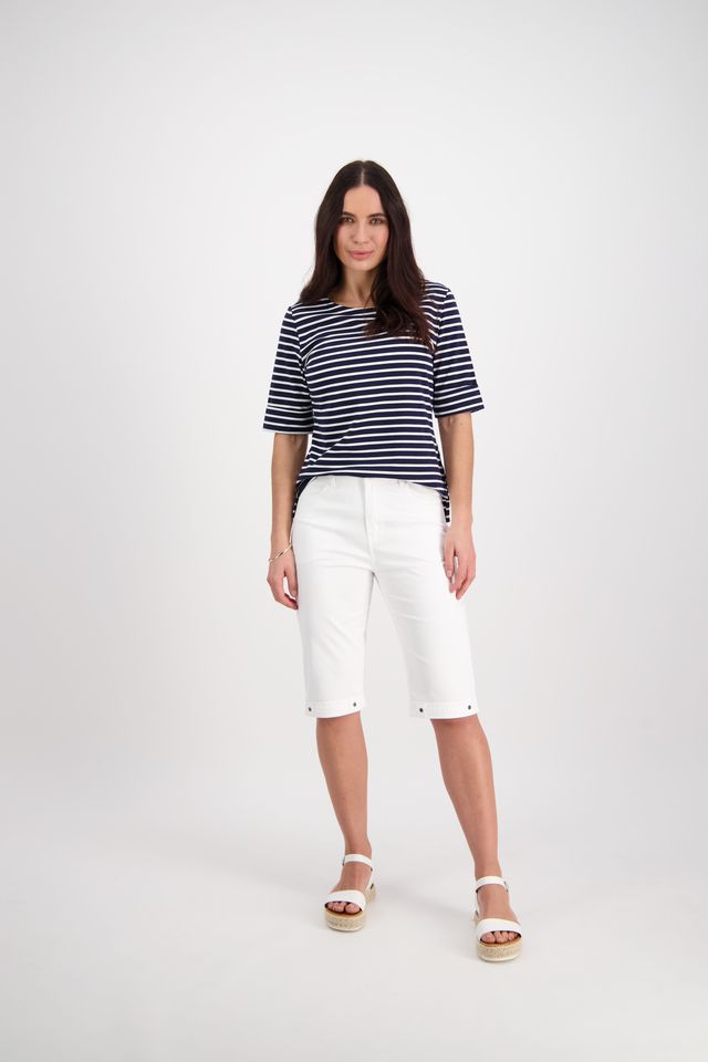Vassalli Straight leg Shorts - White