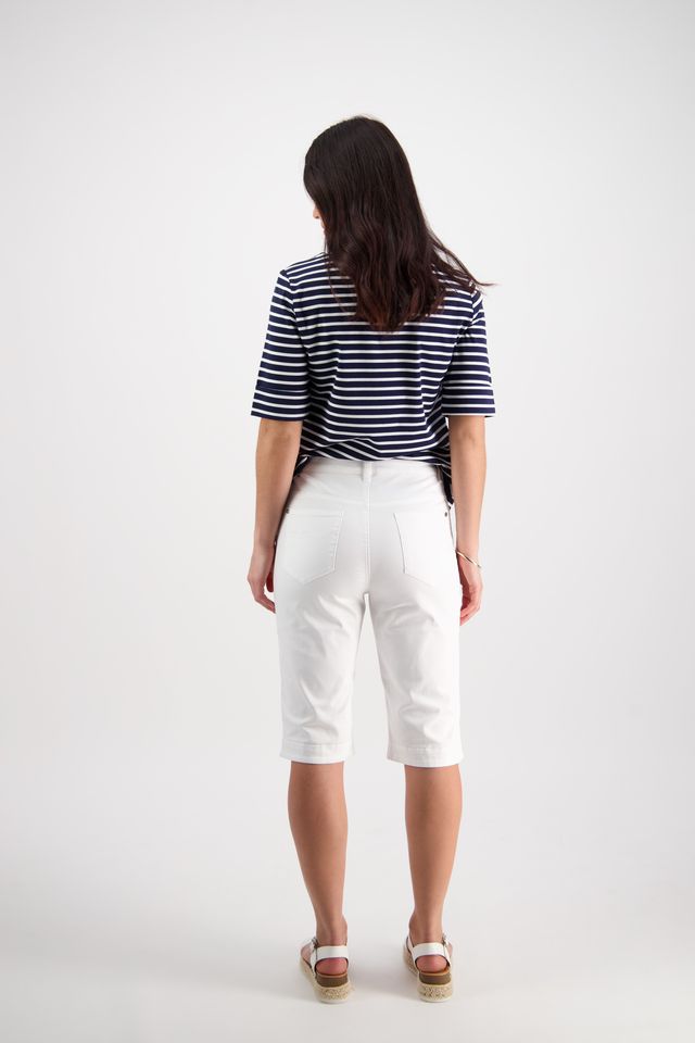 Vassalli Straight leg Shorts - White
