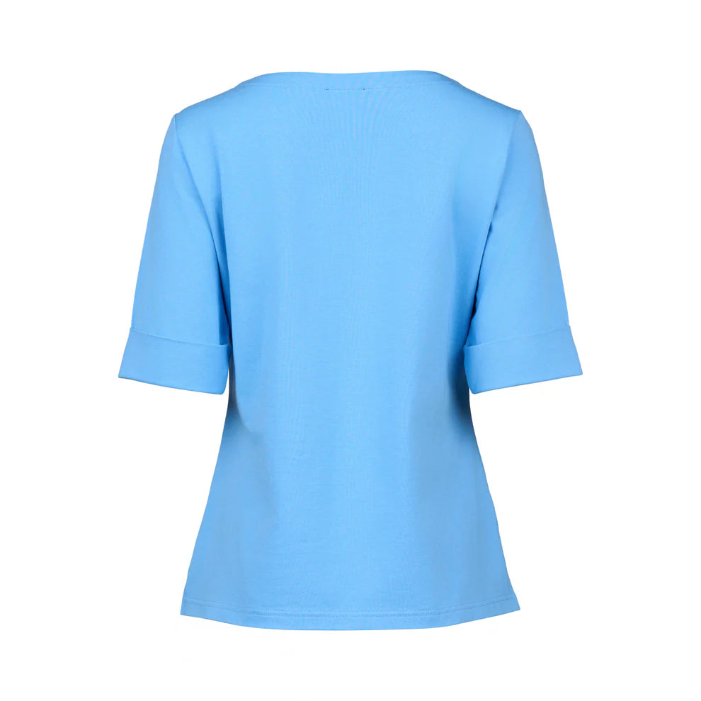 Vassalli V-Neck Top - Sky