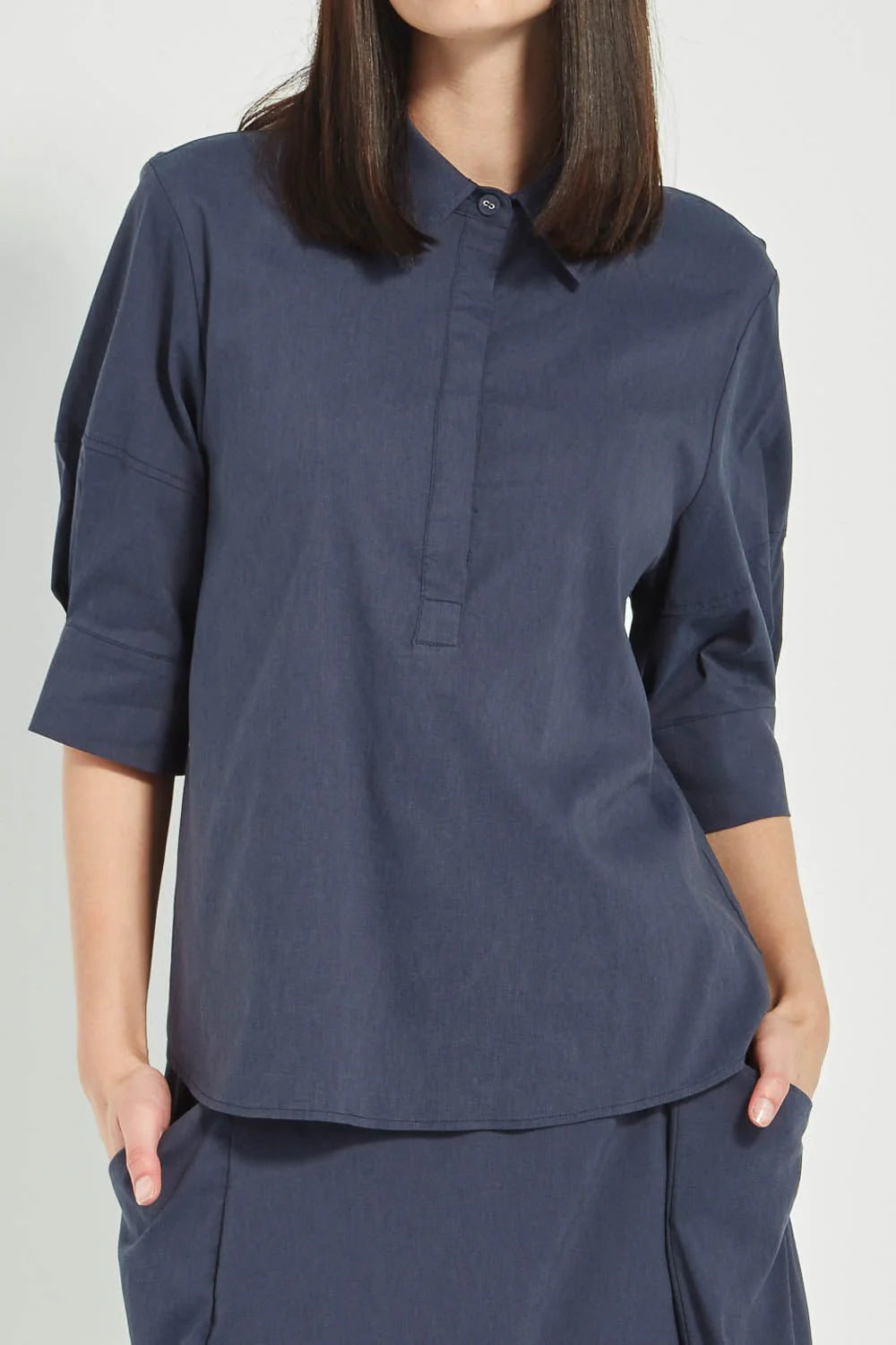 Verge Acrobat Nori Top - Denim Marle