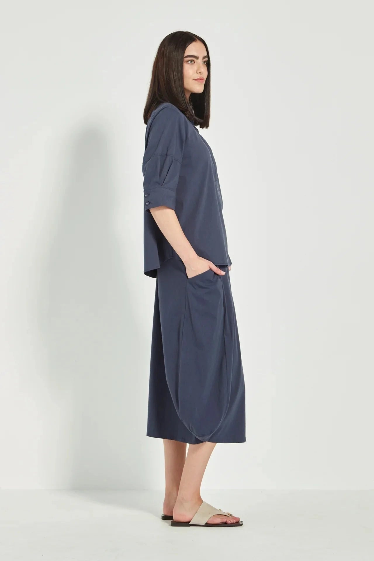 Verge Acrobat Nori Top - Denim Marle