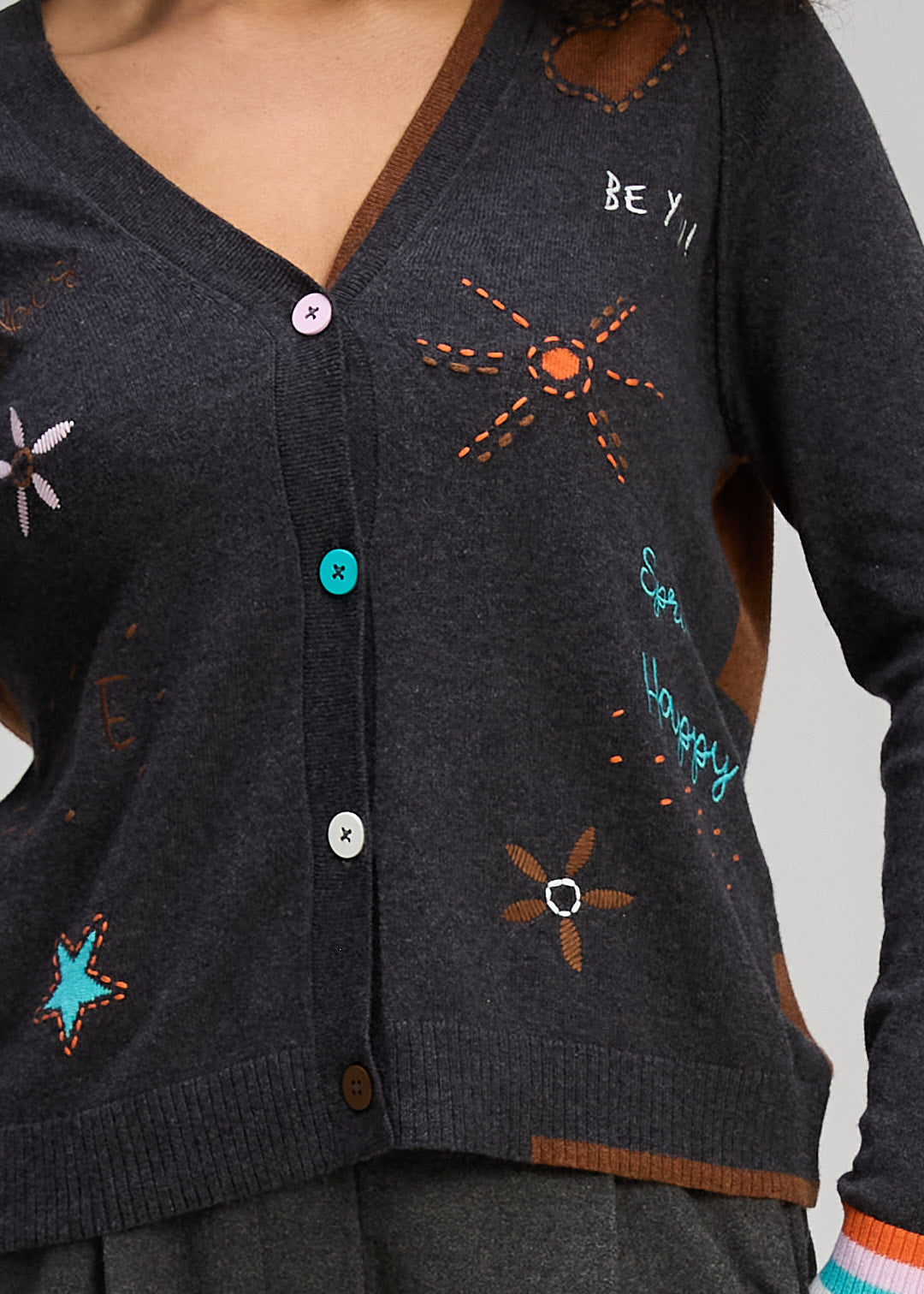 Zaket & Plover Good Energy Cardigan - Charcoal