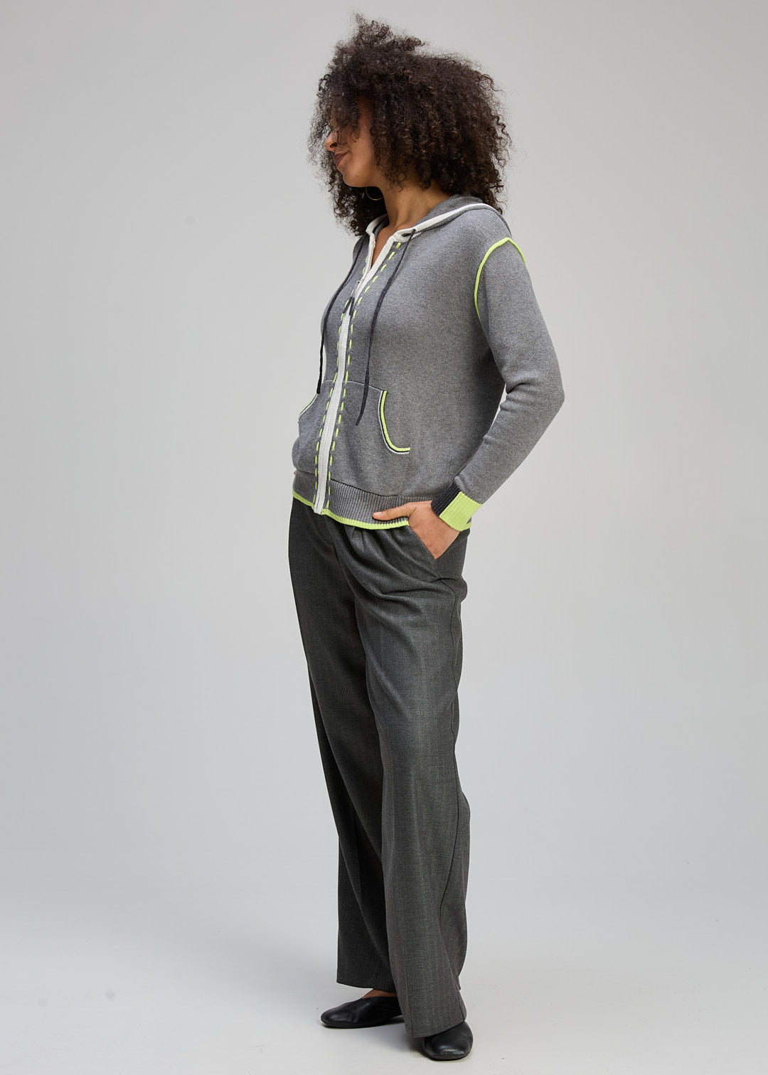 Zaket & Plover Thread Detail Hoodie - Cloud