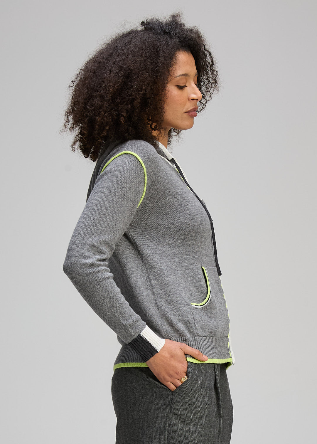 Zaket & Plover Thread Detail Hoodie - Cloud