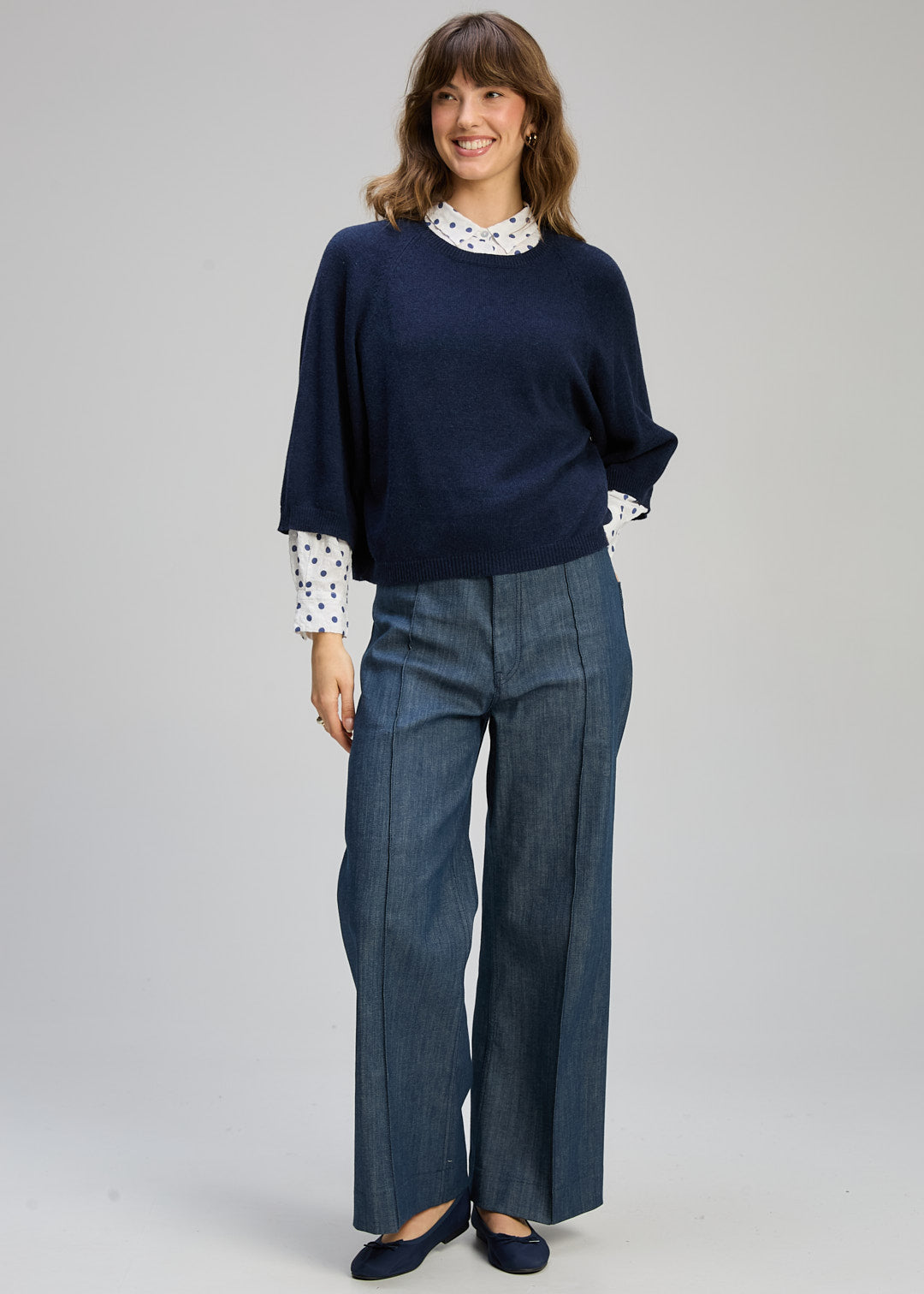 Zaket & Plover Boxy Crew Pullover - Dark Denim