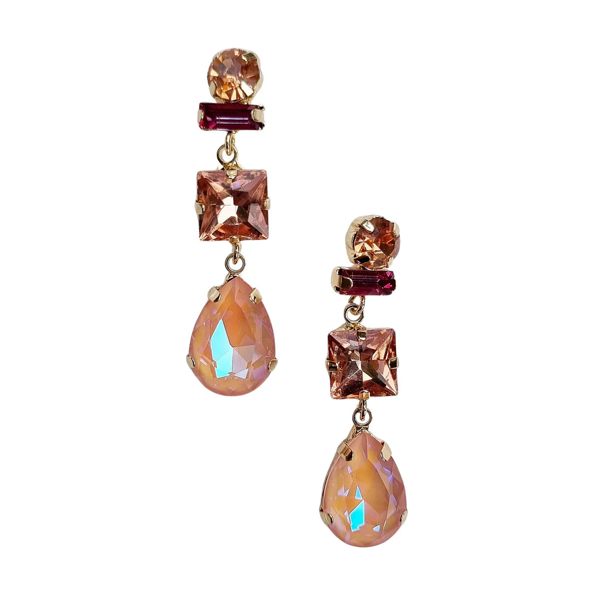 Zoda Kathryn Gem Earings - Peach