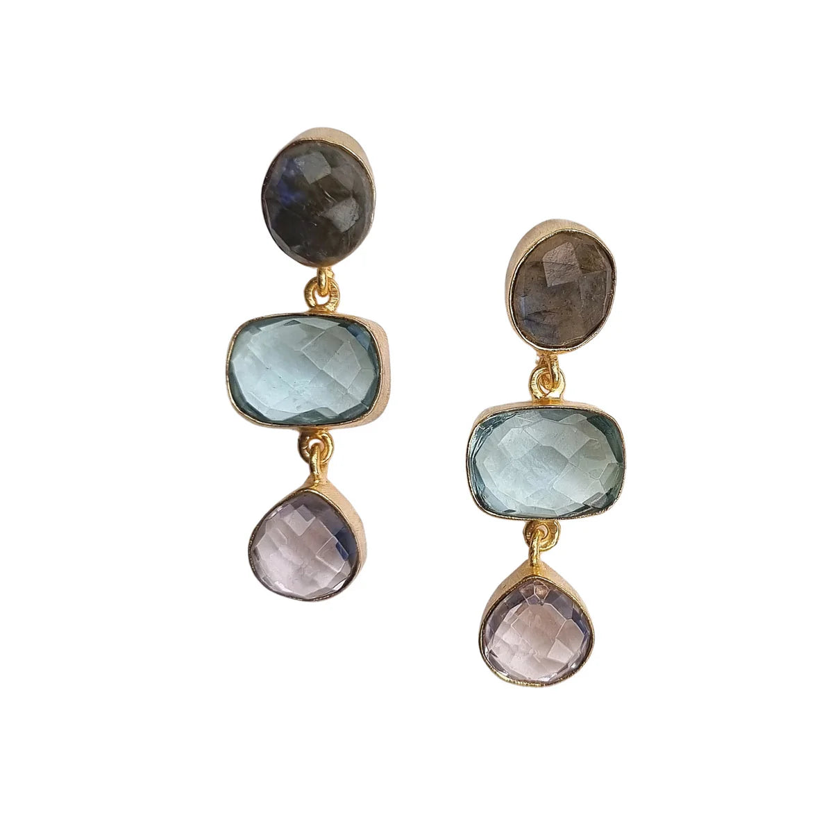 Zoda Oriana Natural Stone Earings - Multi
