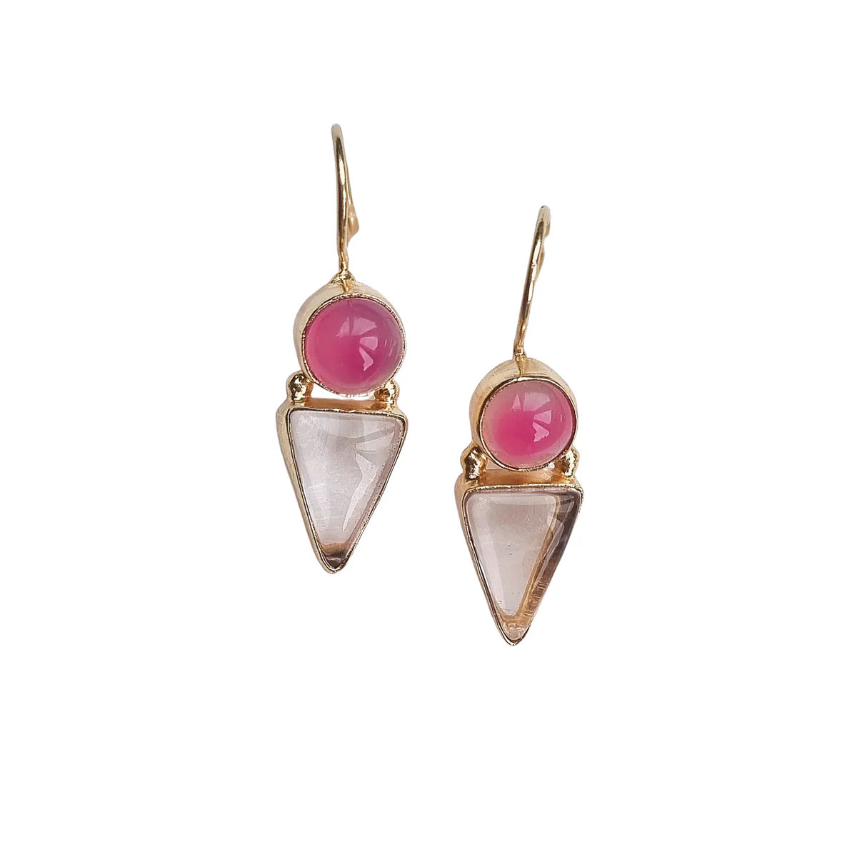 Zoda Gem Earings - Pink