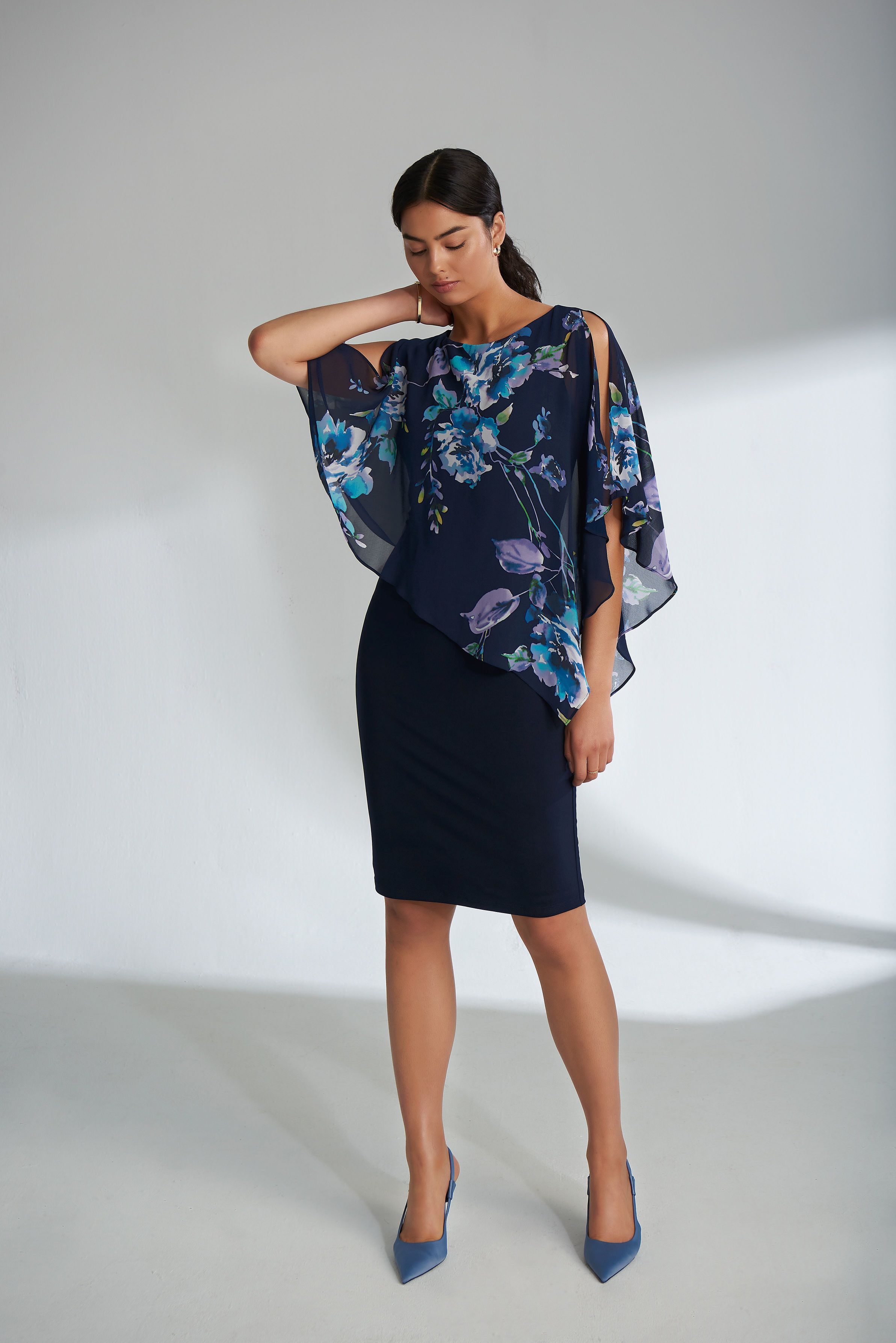Joseph Ribkoff Chiffon Layer Dress - 221263 – Trends Boutique Midland