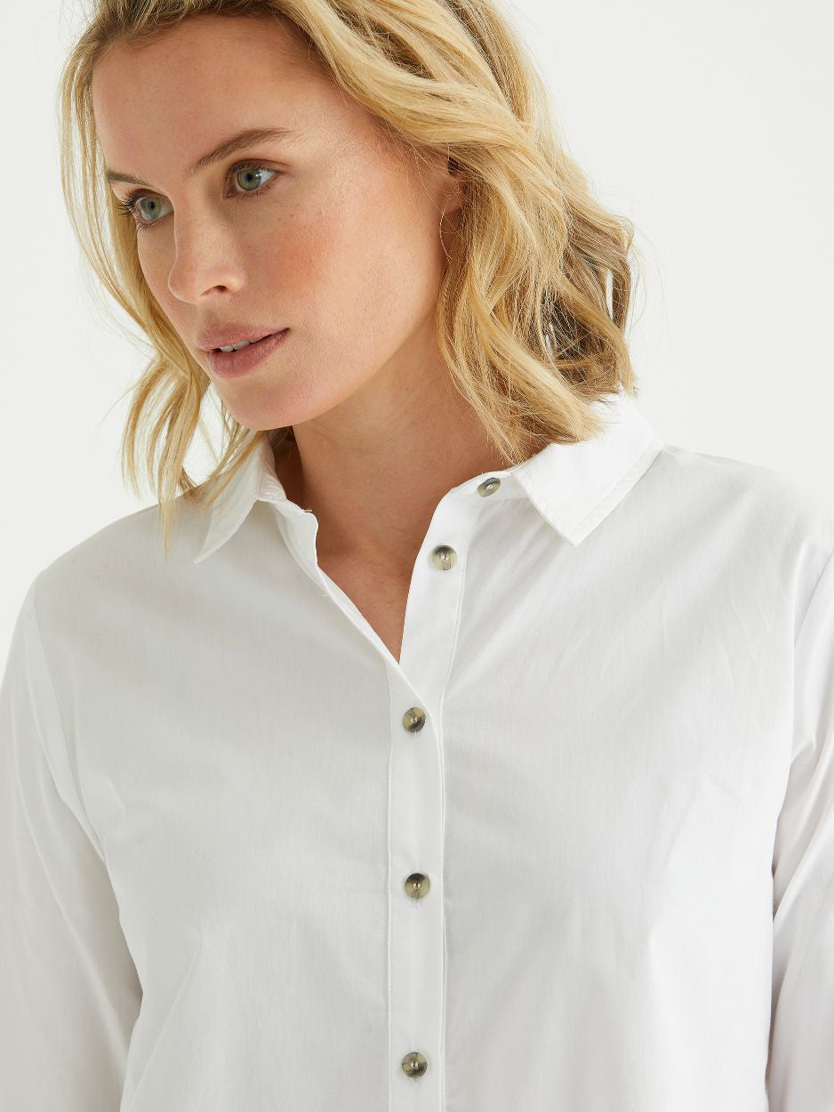 Marco Polo Longline Essential Shirt - White