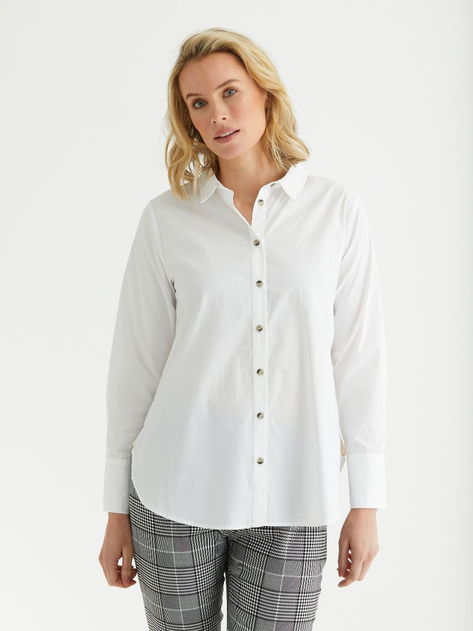 Marco Polo Longline Essential Shirt - White