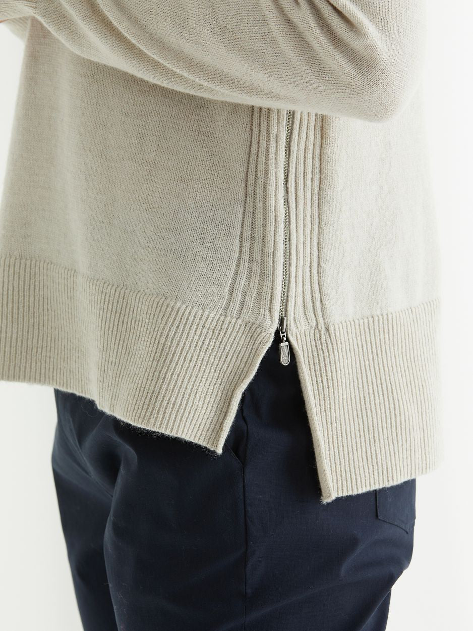 Marco Polo Side Zipper Knit - Oyster
