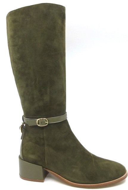 Mollini Sate-Mo Suede Leather Boots - Olive